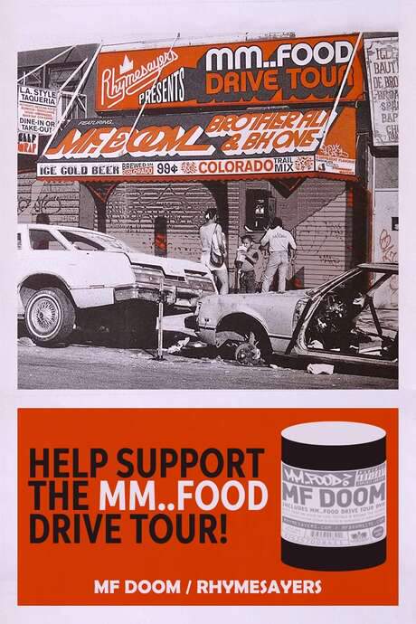 The DVD portion of the special‑edition MM.. FOOD CD re‑release features a full concert film that assembles live footage from the MM.. FOOD DRIVE TOUR of 2004‑2005. It presents a selection of on‑stage performances, showcasing the tour’s energy and the artist’s repertoire from that period.